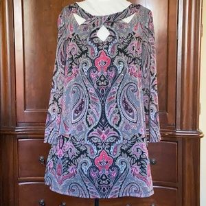 INC Women’s Paisley print blouse.